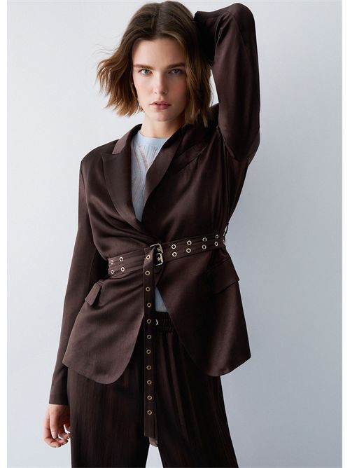 Blazer in raso con cintura LIU JO | CA6146T450A/P9576